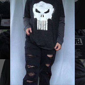 marvel the punisher long sleeve top
